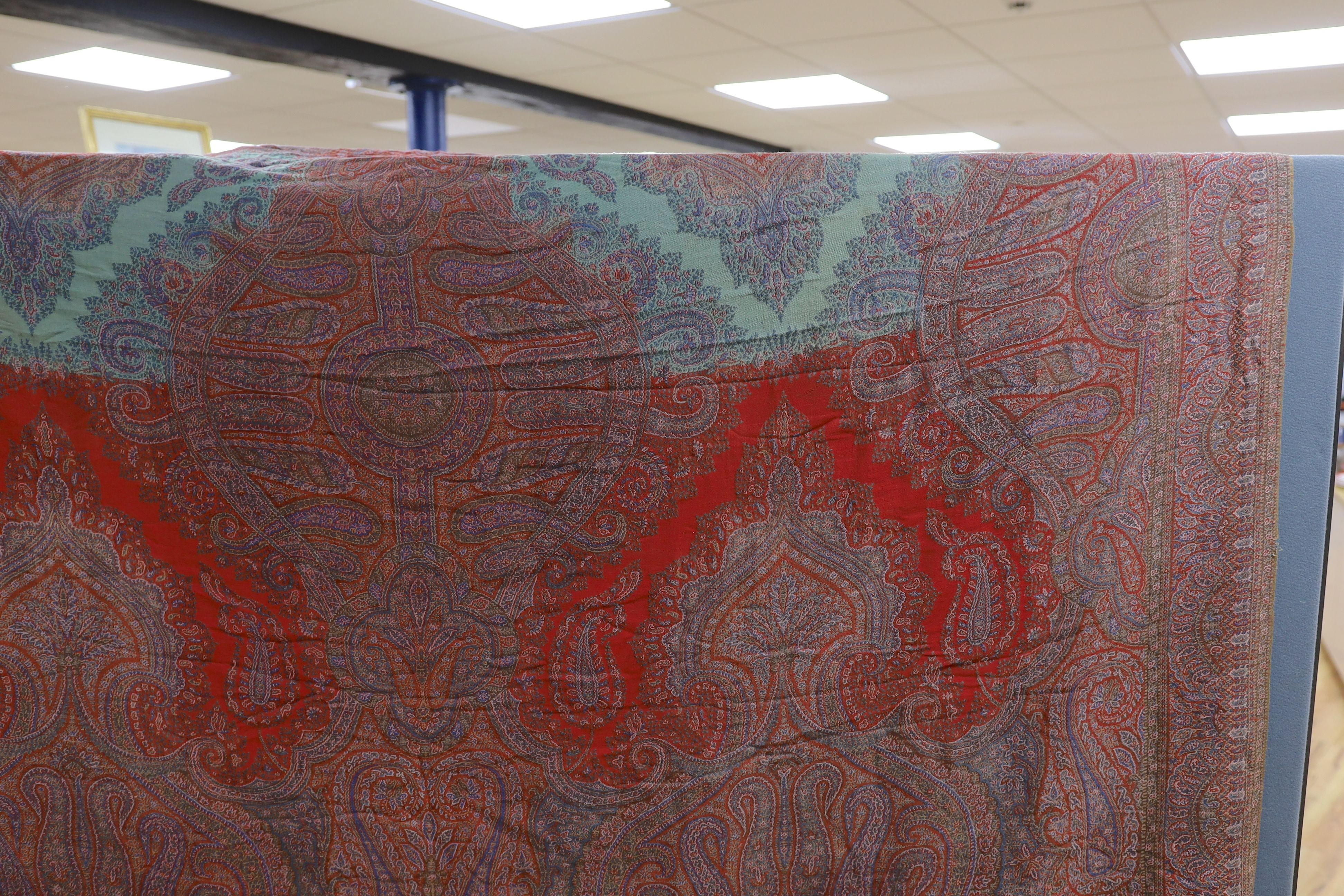 A 19th century wool woven Paisley shawl
